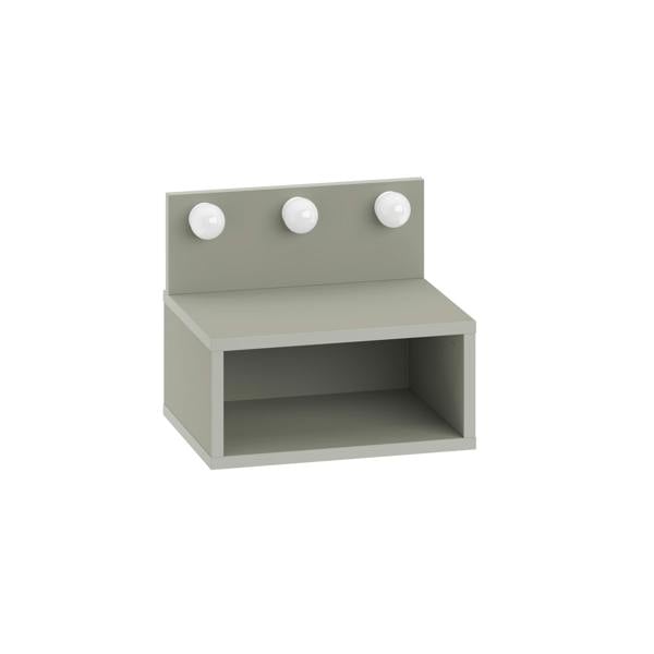 Decortie Floating Bedside Table with 3 LED Lights 30cm Modern Wall-mounted Open Shelf for Storage, Bedroom