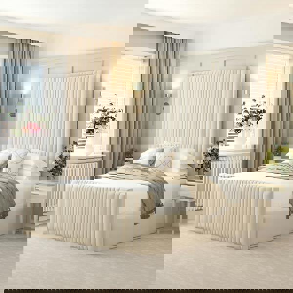 Bed Choices Plush Velvet Aspire Bed Frame with Headboard