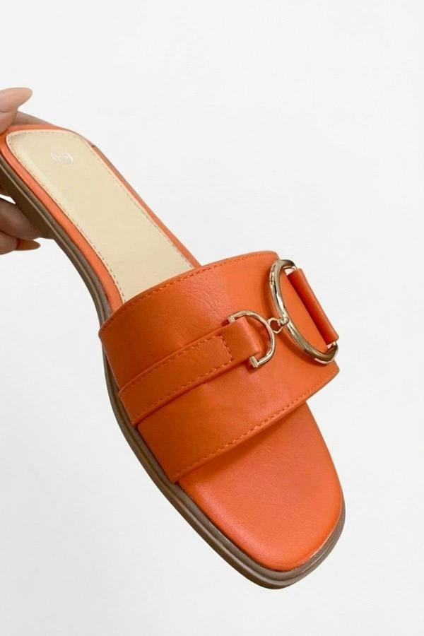 Ashleigh Gold Detail Sliders - Orange_wb