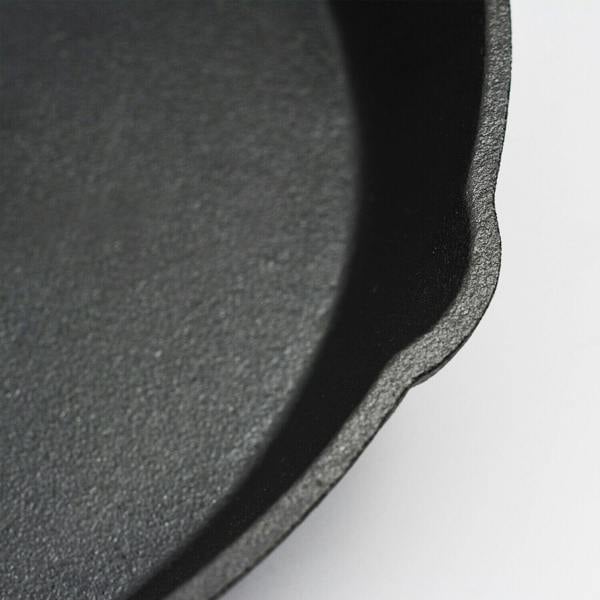 Toque Frying Pan Non Stick Cast Iron 30cm Steak Skillet Round BBQ Grill Camping