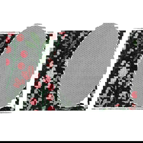 JVL Eco-Friendly Latex Backed Coir Entrance Doormat, 45x75cm - Floral