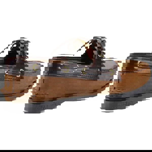 Sperry Authentic 2 Eye Leather Men's Brown Combo Boat Shoes