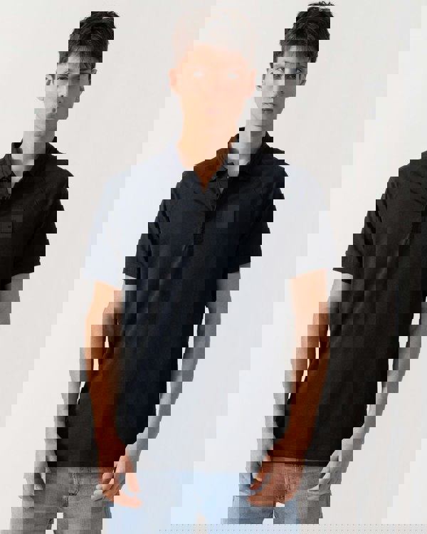 BOSS Green Paddy Rib Mens Polo Shirt - Dark Blue 402