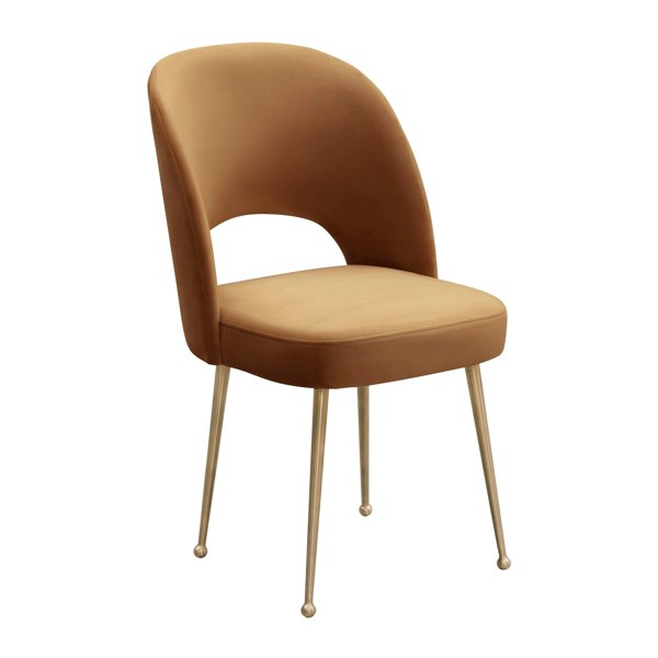 Furniture Edit Swell Cognac Velvet Chair