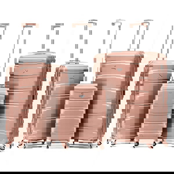 Flight Knight 55x40x20cm Cabin Carry On Luggage with Medium Case and Large Size Check-in Hold Suitcase