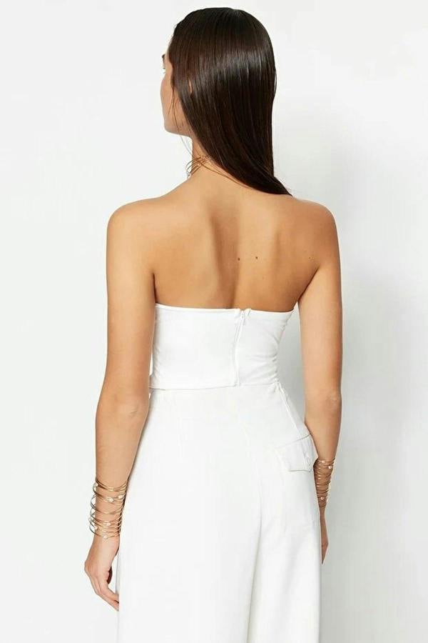 WOVCOR Lined Bustier with Corset Detail