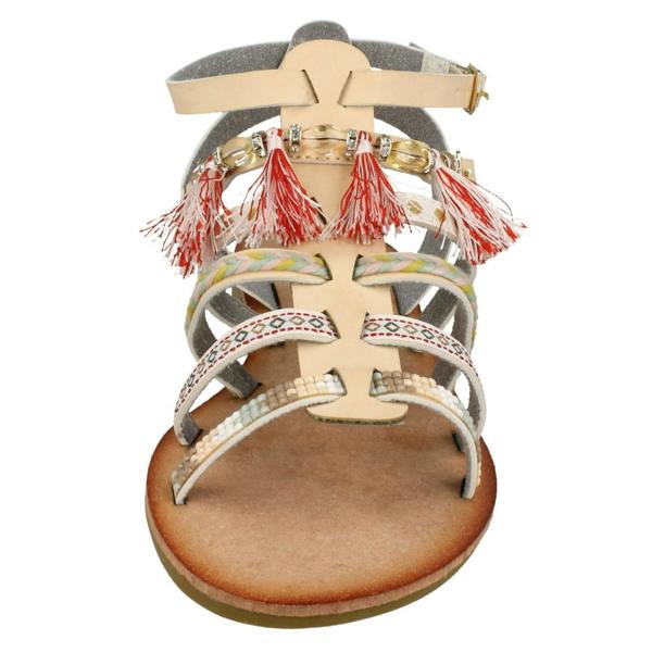 Savannah Ladies Savannah Flat Strappy Beaded Sandals