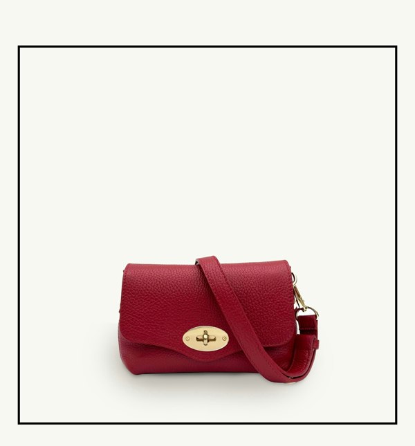 Apatchy London The Maddie Leather Bag - Cherry Red