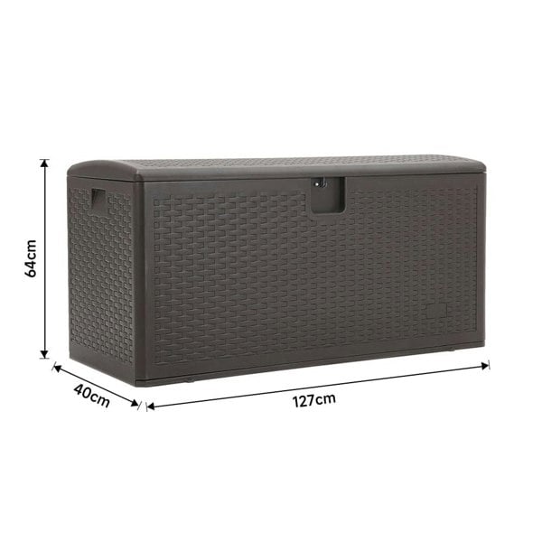 4ft W 99-Gallon Rattan Garden Storage Outdoor Deck Box Garden Storage Boxes Living and Home