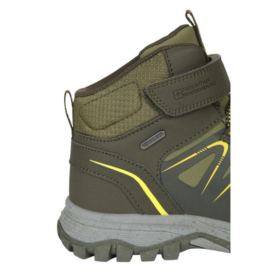 Mountain Warehouse Kids Crossroad Walking Boots - Khaki Green