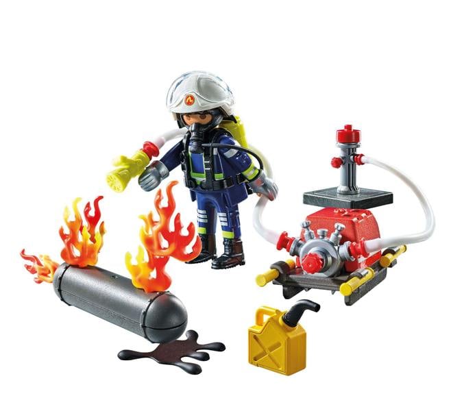 Playmobil Firefighter with Water Pump - 71826 Playset