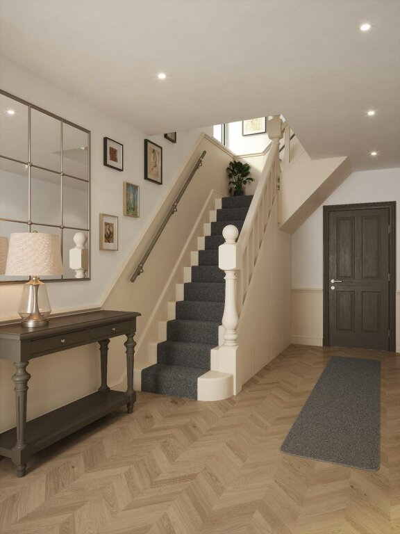 Handrails Direct Wappenbury Grey Straight Flight Handrail - Wappenbury Grey - Harbury Brushed Silver