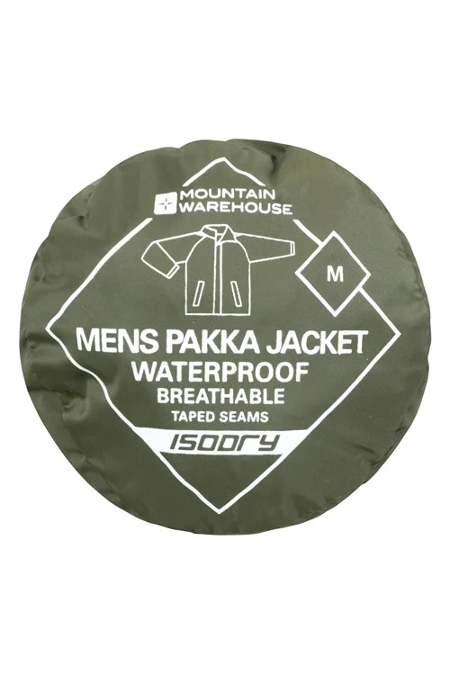 Mountain Warehouse Mens Pakka II Waterproof Jacket - Dark Khaki