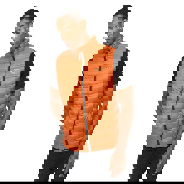 Crosshatch Mens Gattering MVE Quilted Gilet - Orange - 