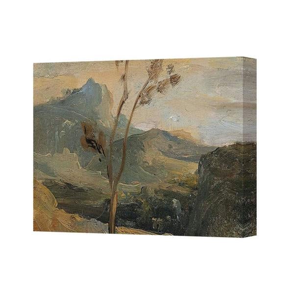 Benjamin Tate Design Contemporary Landscape Canvas Art Print Handmade UK With Deep Wooden Frame