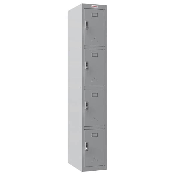 Phoenix Safe Phoenix PL Series PL1430GGE 1 Column 4 Door Personal locker in Grey with Electronic Locks