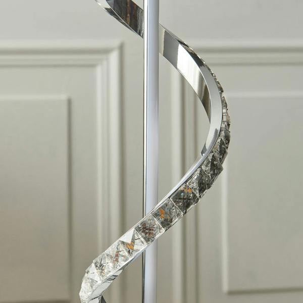 Hyde Chrome And Crystal LED Table Lamp