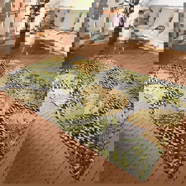 Indoor-Outdoor Leaves Rug