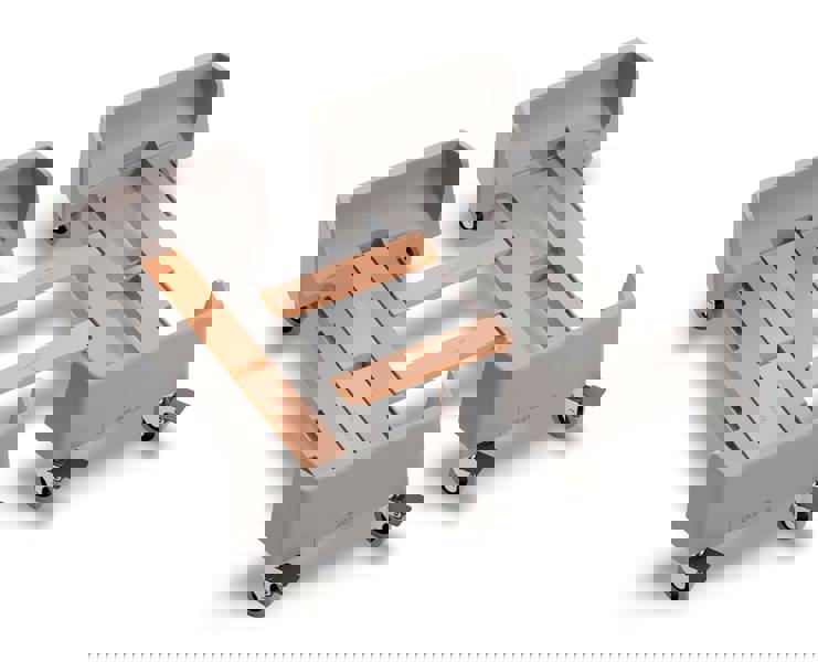 Durable 60L Linkable Bin Trolley | Robust Modular Waste Trolley for DURABIN Bins