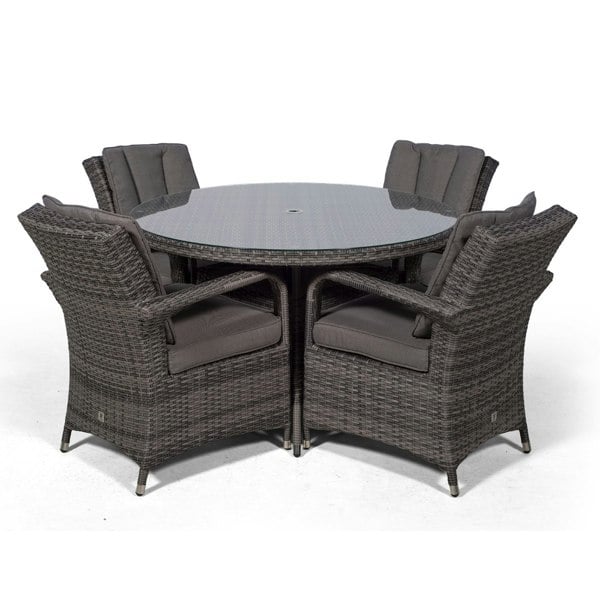Giardino Arizona Round 4 Seater Rattan Patio Dining Set