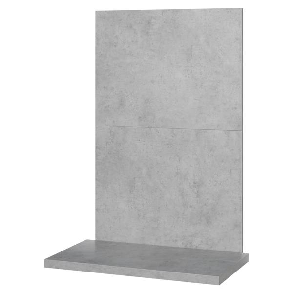 Acantha x2 Tile & Hearth Set in Concrete Effect