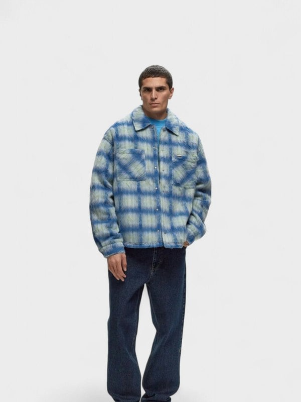 Represent Textured Wool Overshirt Electric Blue - Supplied FashionRepresent