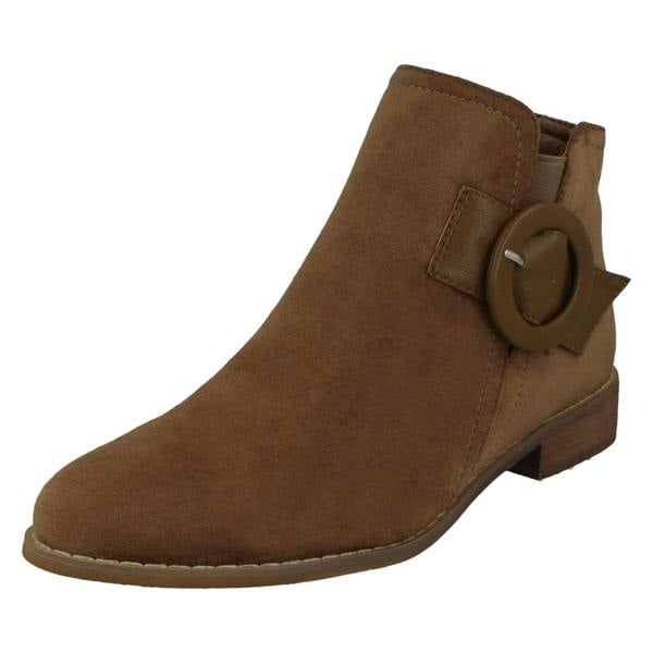 Spot On Ladies Spot On Flat Ankle Boots F51136