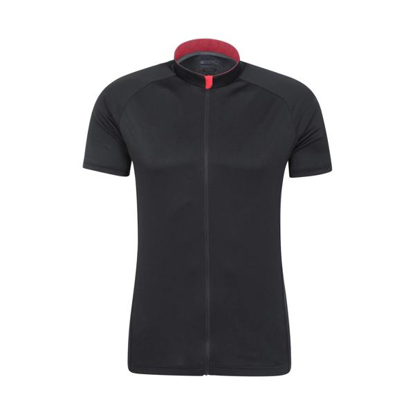 Mountain Warehouse Mens Roubaix Full Zip Cycling Top - Jet Black - 