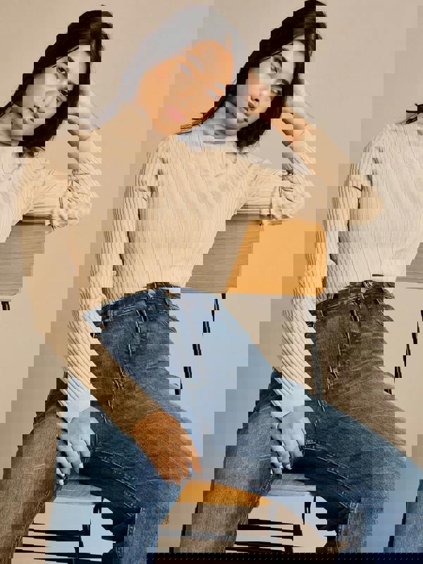 GWD Dixie Indigo Mid Wash Straight Leg Denim Jean