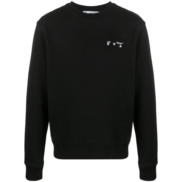 Off-White OW Logo Slim Fit Black Sweatshirt XS