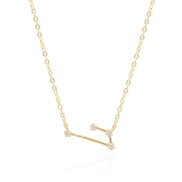 Gold Trip Aries Zodiac Constellation Necklace