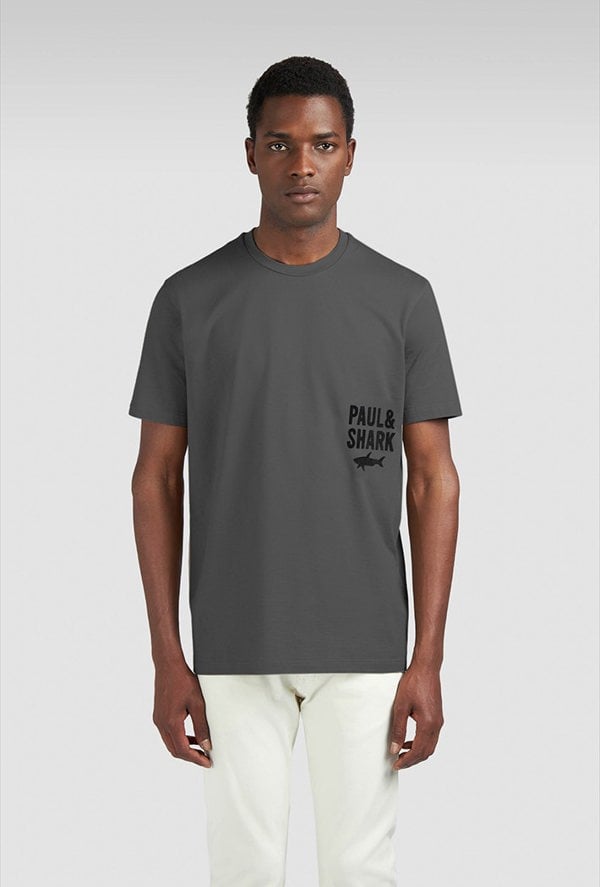 Paul & Shark Cotton Jersey T-Shirt with Logo Embroidery