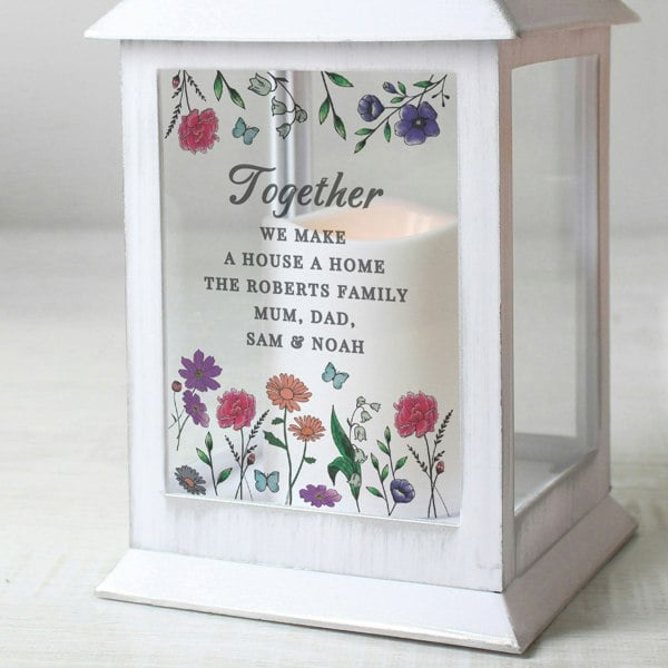 Personalised Memento Company Personalised Wild Flowers LED Lantern