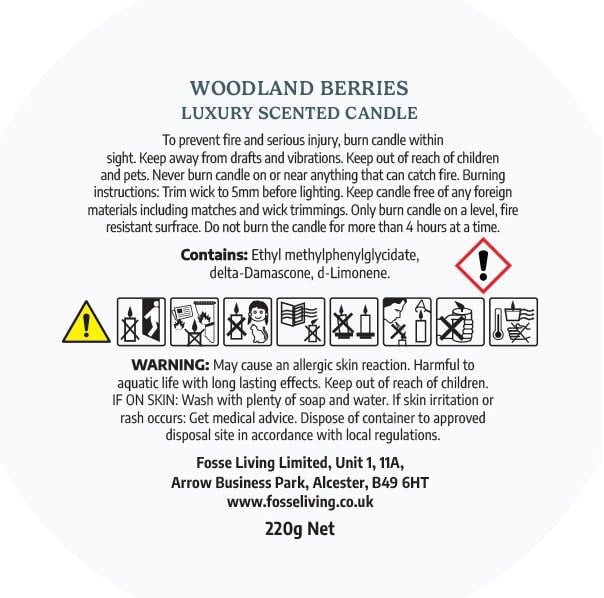 Fosse Living Woodland Berries Scented Candle