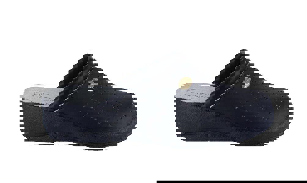 San Malo Womens Leather Clogs Kitchen Garden Heeled Mules Shoes