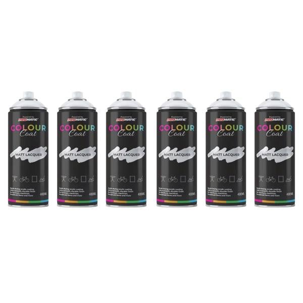 Colour Coat 6X Clear Coat Clear Matt Spray Paint 400ml