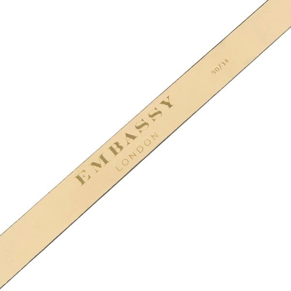 Embassy London Emma - Black & Gold - Women's Italian leather belt