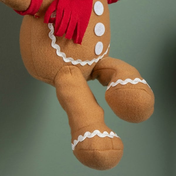Samuel Alexander 57cm Battery Operated Musical Parachuting Gingerbread Man with Leg Kicking Motion