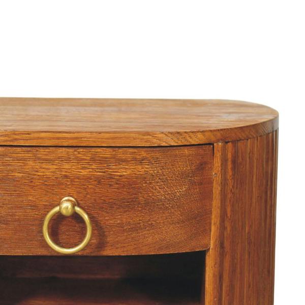 Artisan Furniture Solid Wood Oval Wall Nightstand