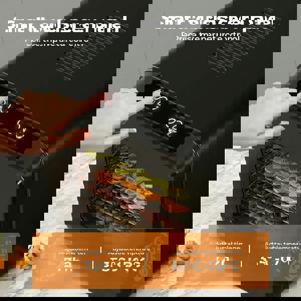 Spector Electric Food Dehydrator 6 Stainless Steel Trays Touch Control 72H Timer