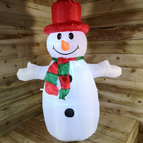 Samuel Alexander 4ft (120cm) LED Outdoor Christmas Inflatables Snowman Indoor Light Up Decorations
