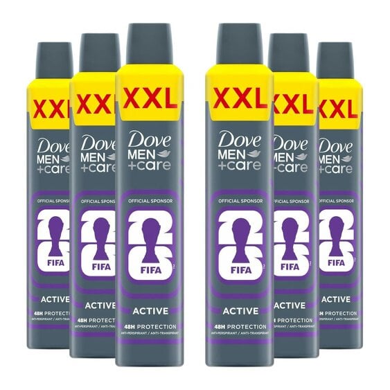 Dove Men+Care FIFA Active Anti-Perspirant Deodorant Spray 48H Protection 6x300ml