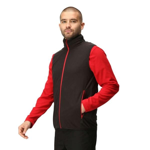 Regatta Mens Navigate Fleece Gilet - Black/Classic Red - 