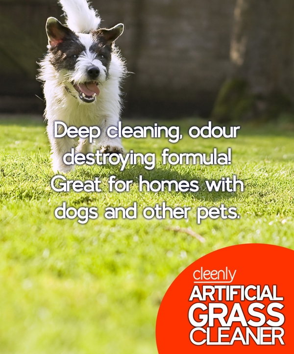 Cleenly Artificial Grass Cleaner for Dogs - Freshly Cut Grass Fragrance - 15 Litres - Eliminates Urine/Dog Wee Odours