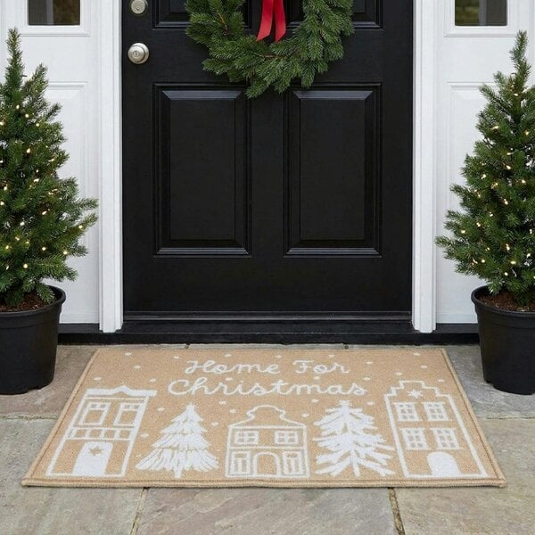 Garden Greatness Washable Home For Christmas Door Mat