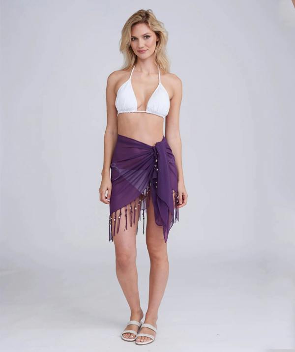 Pia Rossini San Remo - Fringed and Beaded Sarong