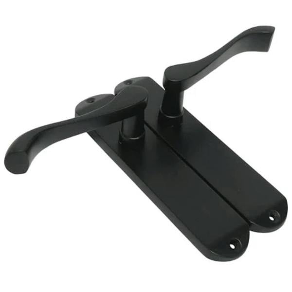 EDH Door Hardware Matt Black Cadenza Victorian Scroll Door Handles – 1, 3 & 5 Pair Packs – 178mm x 38mm