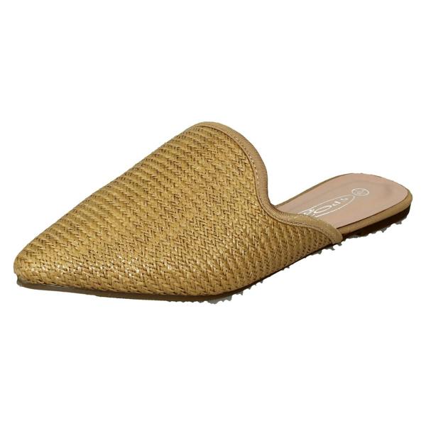 Spot On Ladies Spot On Flat Slip On Mule Wide Fit Sandals F80527