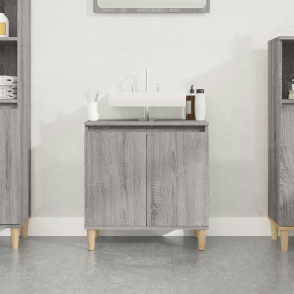 Berkfield Sink Cabinet Grey Sonoma 58x33x60 cm Engineered Wood