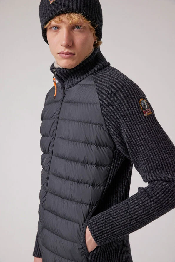 Parajumpers Olmo Lightweight Merino Wool Jacket - Black